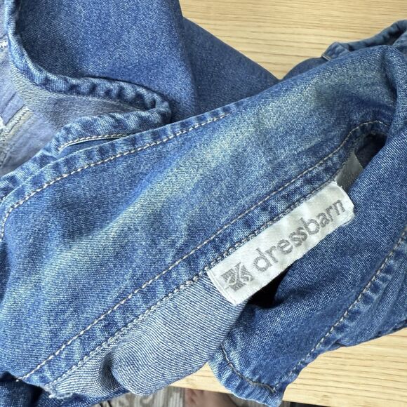 Dressbarn Denim Quilted Patchwork Vest Womens XL Embroidered Grandmacore Cottage - Picture 7 of 10